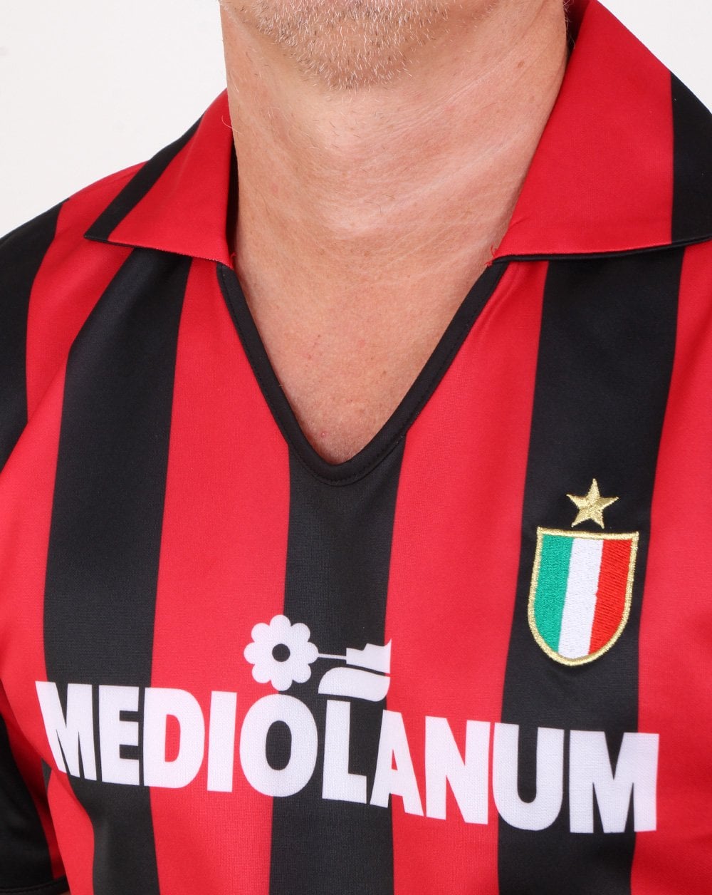 80er Casual Classics Ac Milan 1988 Retro-Shirt Rot/Schwarz