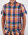 Gant Linen Madras Short Sleeve Shirt Orange