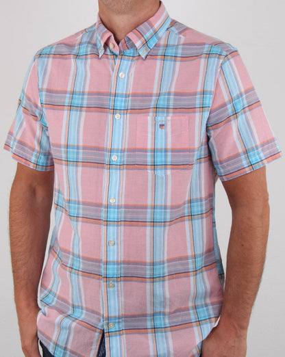 Gant Indian Madras Kurzarmhemd Rosa