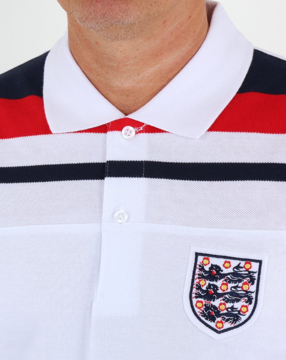 80er Casual Classics England 1982 Poloshirt Weiß