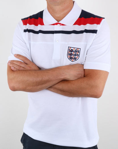 80er Casual Classics England 1982 Poloshirt Weiß
