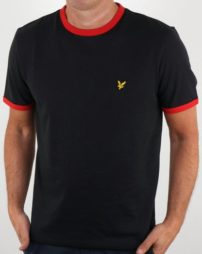 Lyle And Scott Country Ringer T-Shirt Schwarz