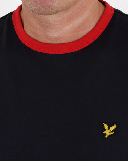 Lyle And Scott Country Ringer T-Shirt Schwarz