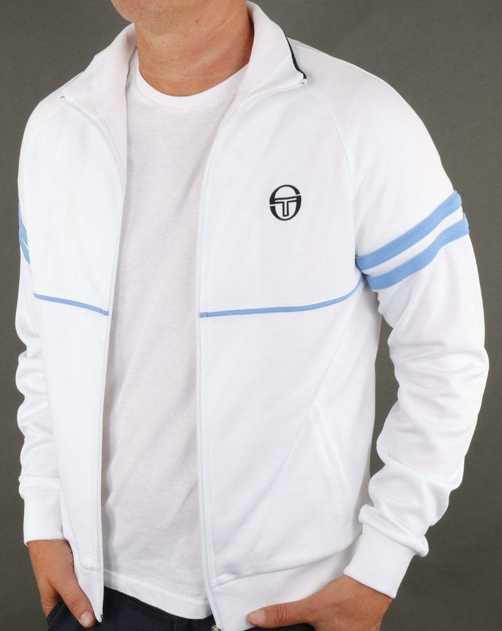 Sergio Tacchini Star Track Top White/Sky