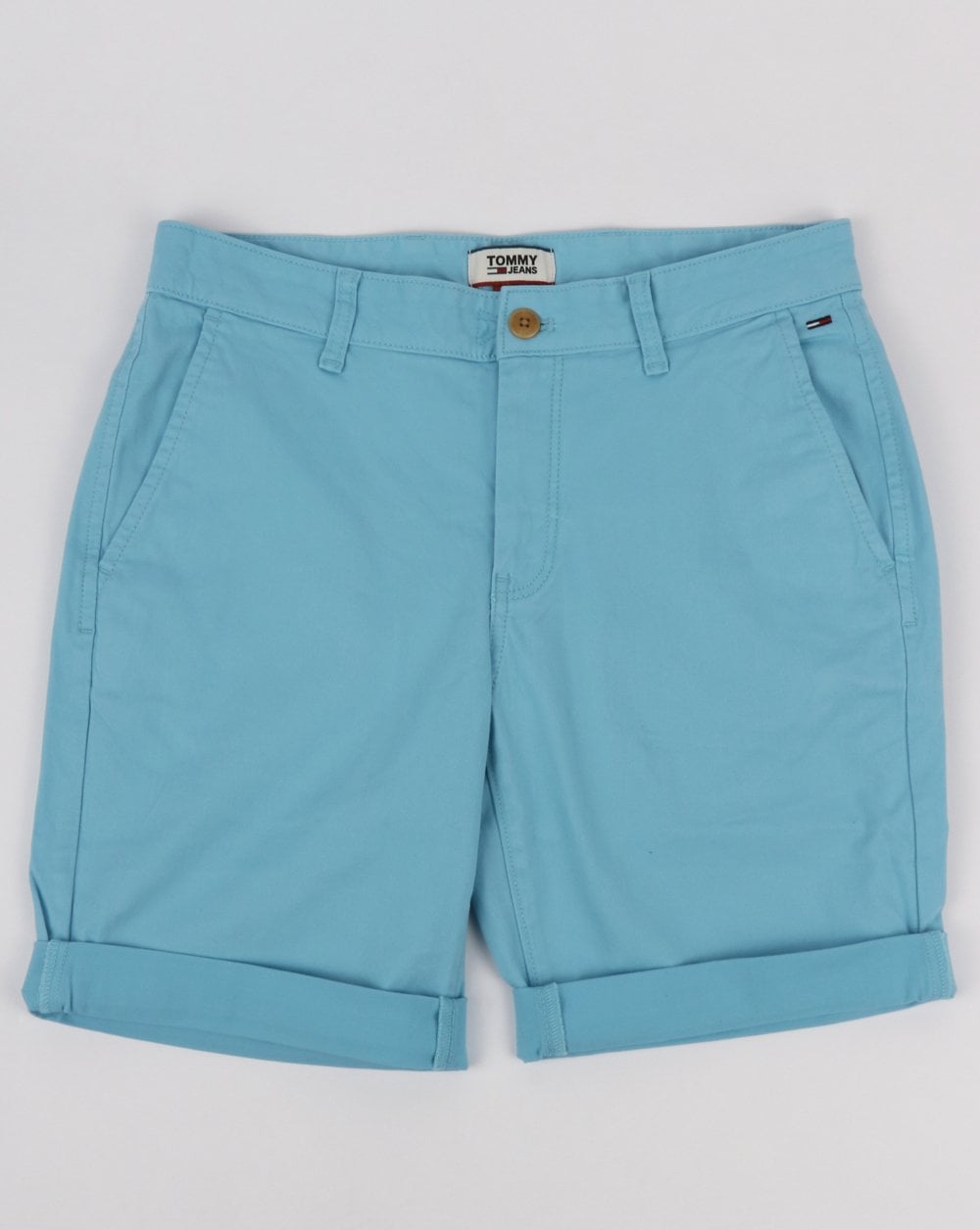 Tommy Hilfiger Shorts aus Baumwolltwill Hellblau