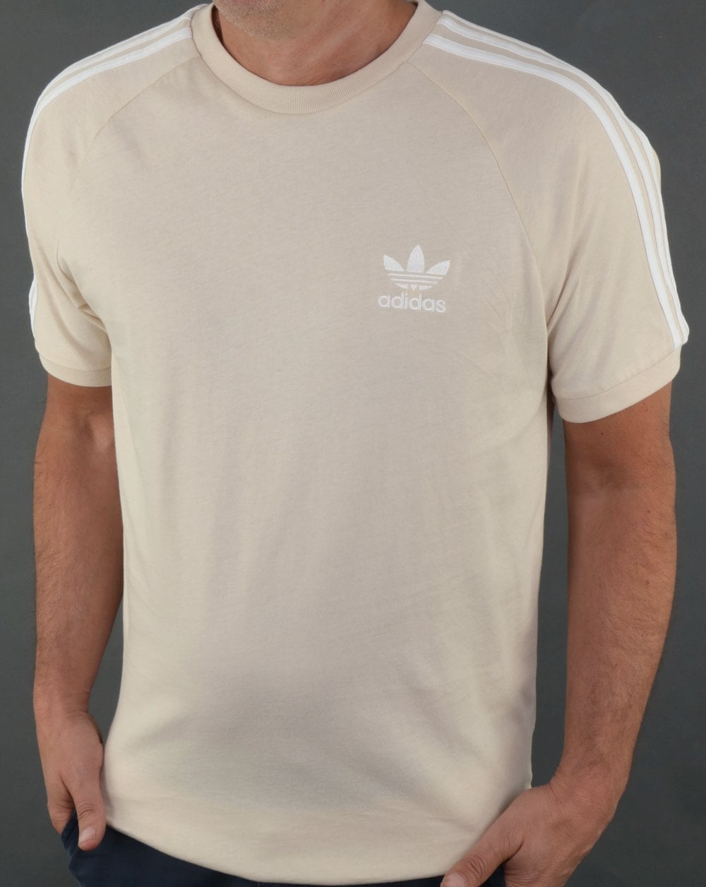 Adidas Originals 3 Stripes T Shirt Linen