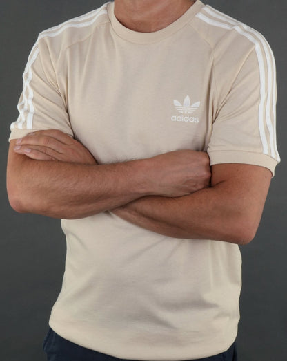 Adidas Originals 3-Streifen-T-Shirt aus Leinen