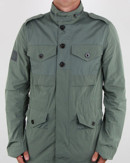 Pretty Green Kontraststoff M65 Jacke Grün