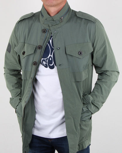 Pretty Green Kontraststoff M65 Jacke Grün