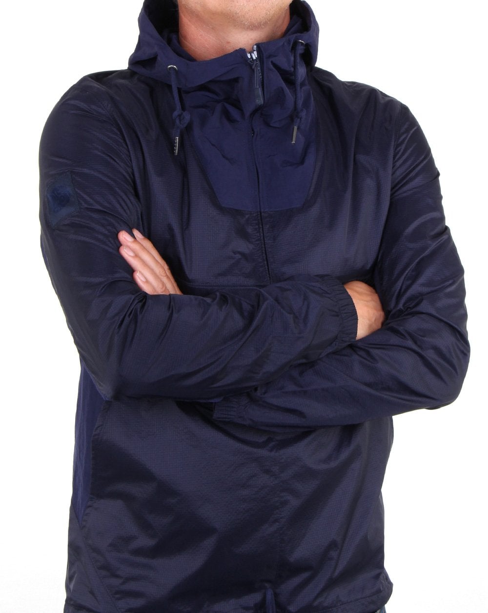Pretty Green Overhead Hooded Jacket Navy