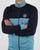 Pretty Green Contrast Panel Track Top Navy