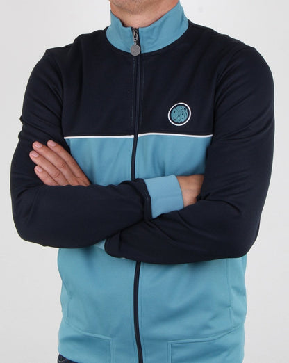 Pretty Green Trainingsjacke mit Kontrasteinsätzen, Marineblau
