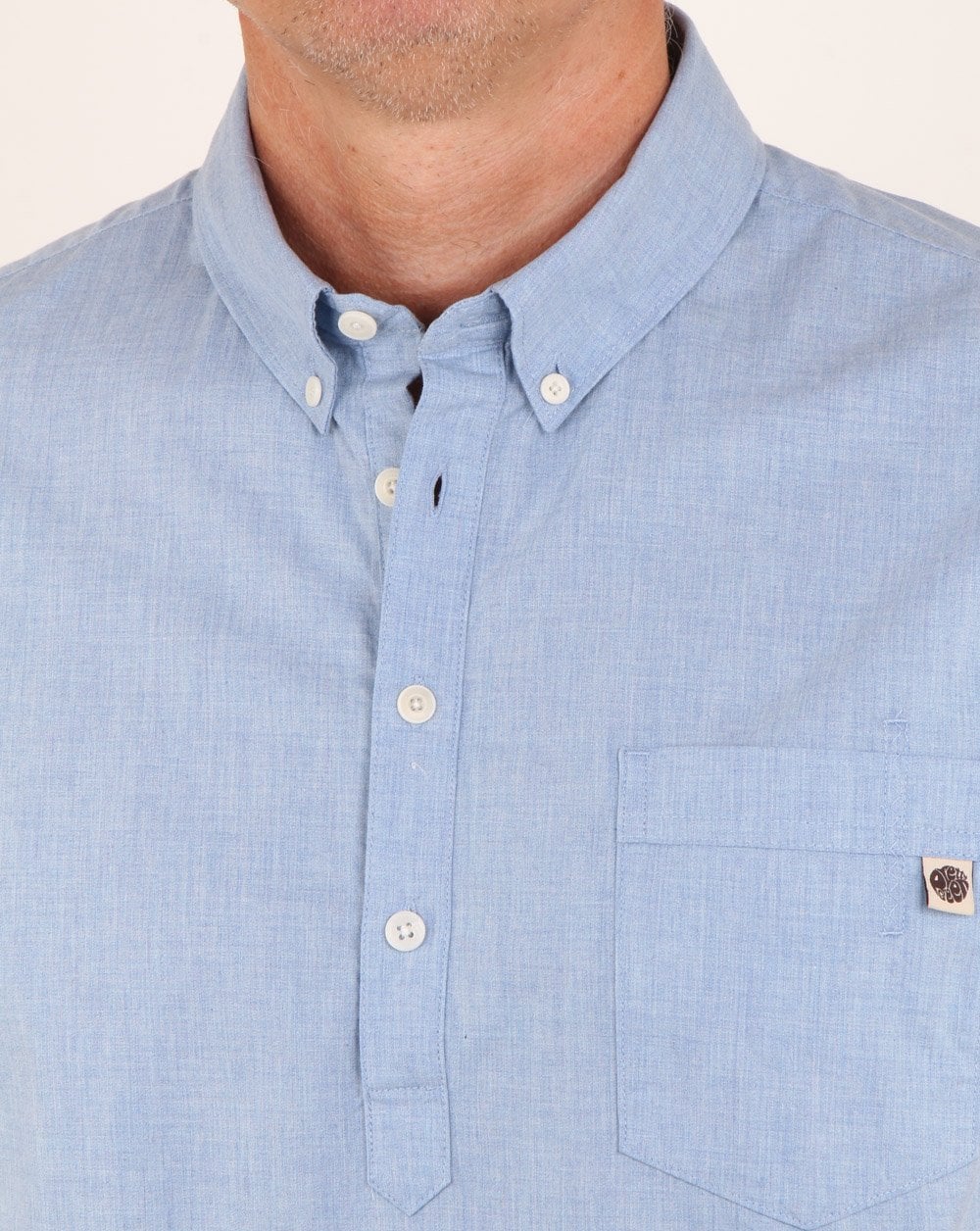 Pretty Green Kurzarmhemd zum Überziehen Blau