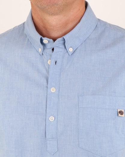 Pretty Green Kurzarmhemd zum Überziehen Blau