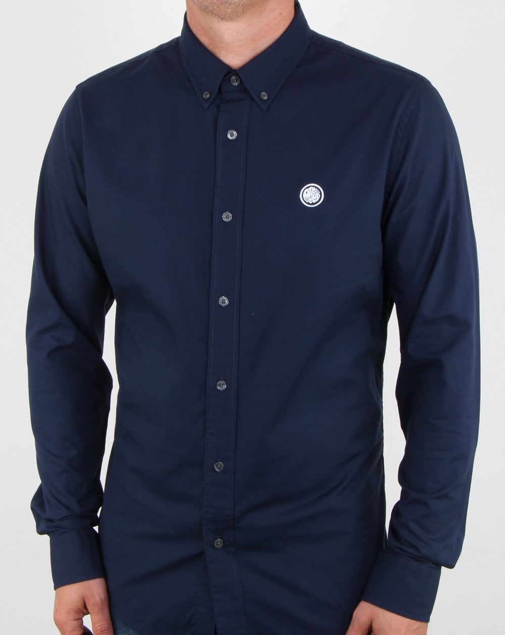 Pretty Green Oxford-Hemd Dunkelmarineblau