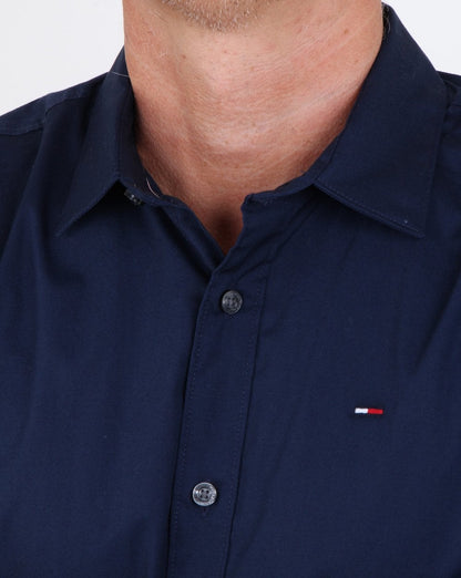 Tommy Jeans Stretch-Hemd in Marineblau