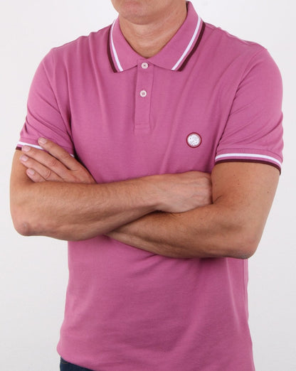Pretty Green Bassline Poloshirt Rosa