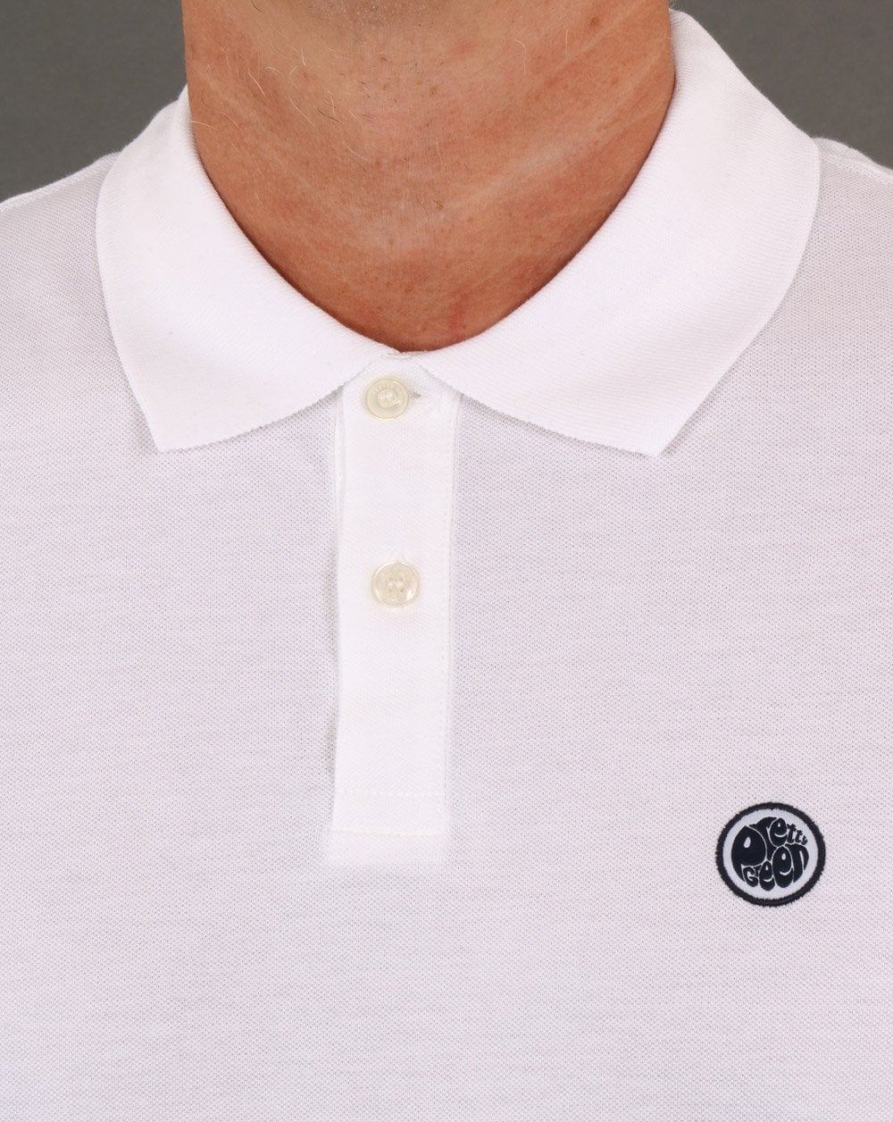 Pretty Green Hartford Poloshirt Weiß/Marineblau
