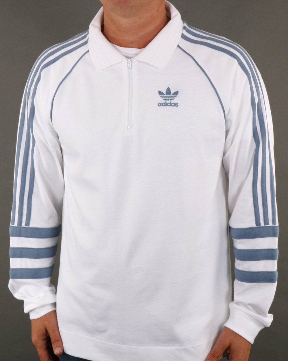 Adidas Originals Authentics Rugby-Oberteil Weiß/Dunkelviolett