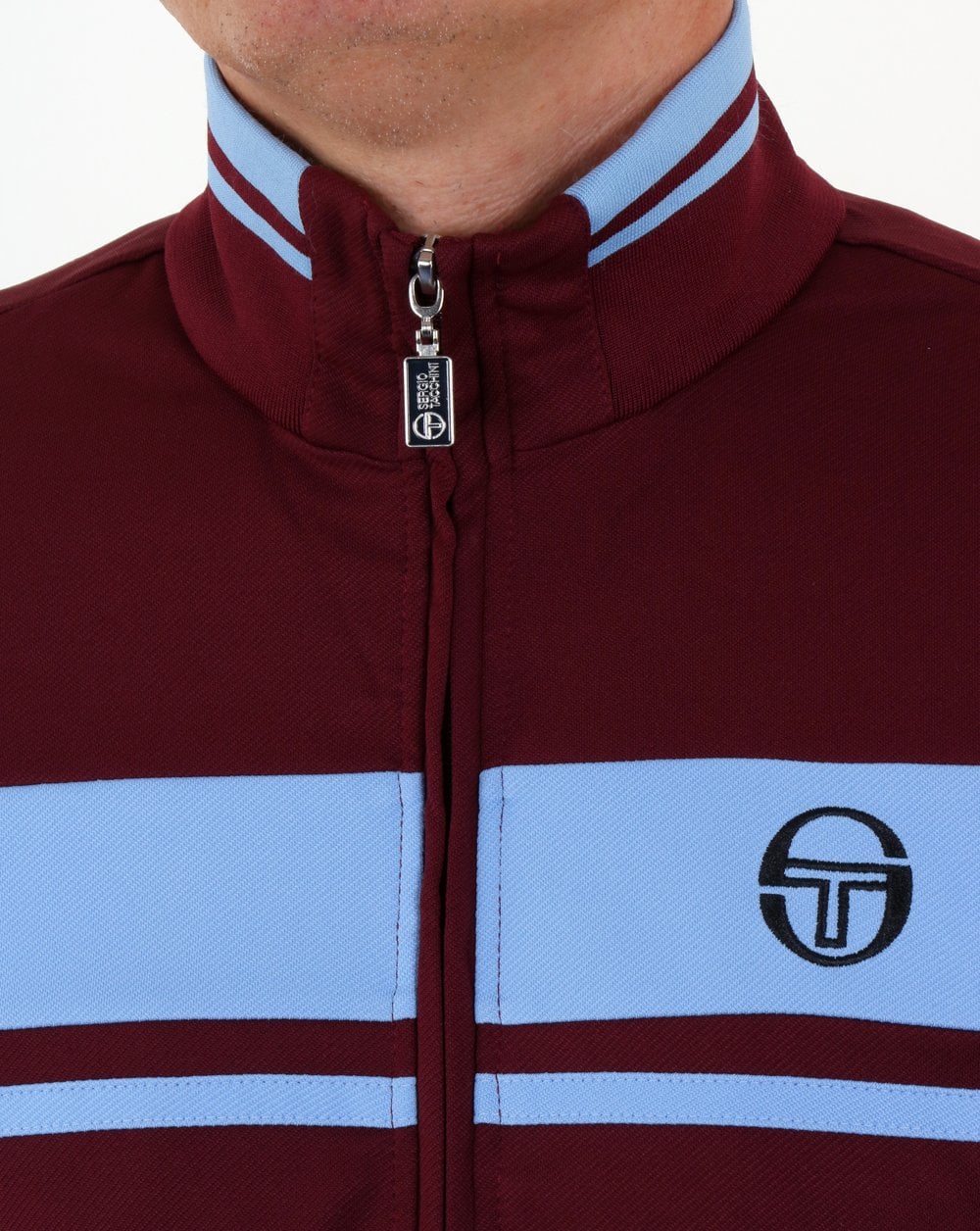 Sergio Tacchini Masters Track Top Weinrot/Himmelblau