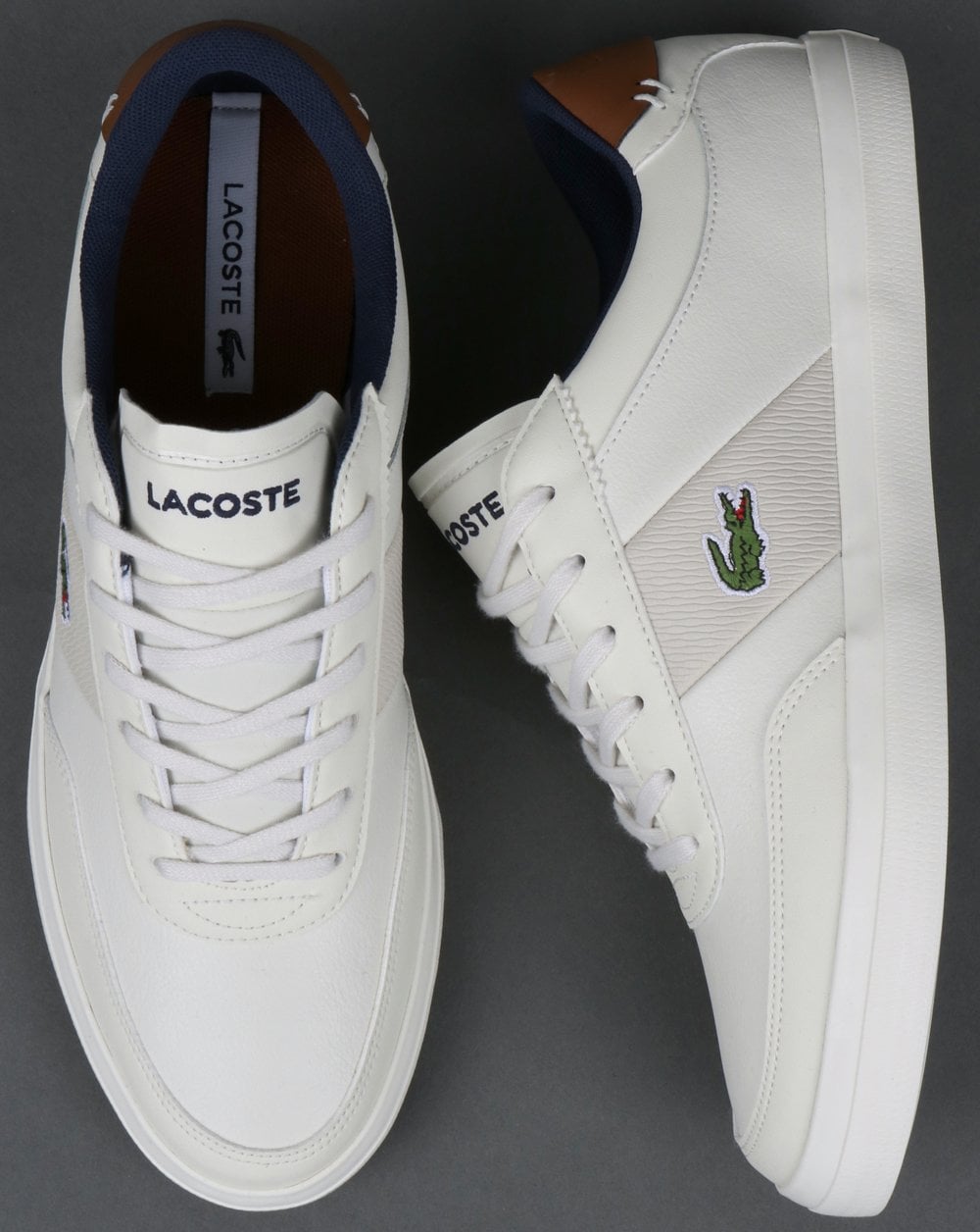 Lacoste Court Master 318 Sneaker Off-White/Marineblau