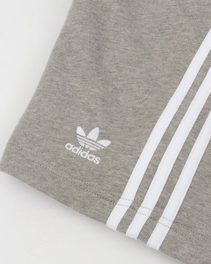Adidas Originals – Shorts mit 3 Streifen und Reißverschlusstasche, Grau meliert