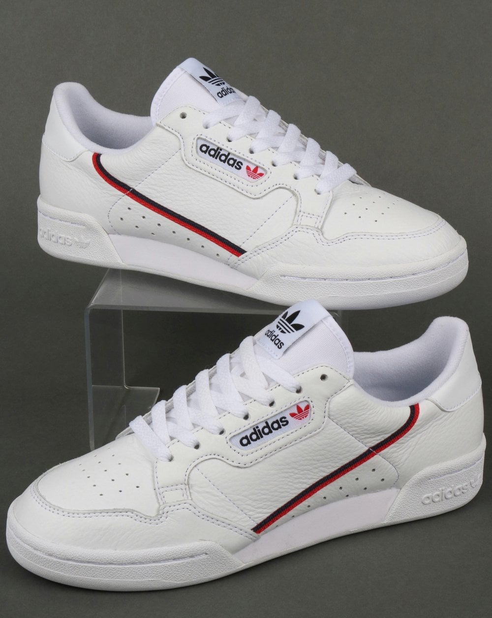 Adidas Continental 80 Sneakers Weiß/Rot/Marineblau
