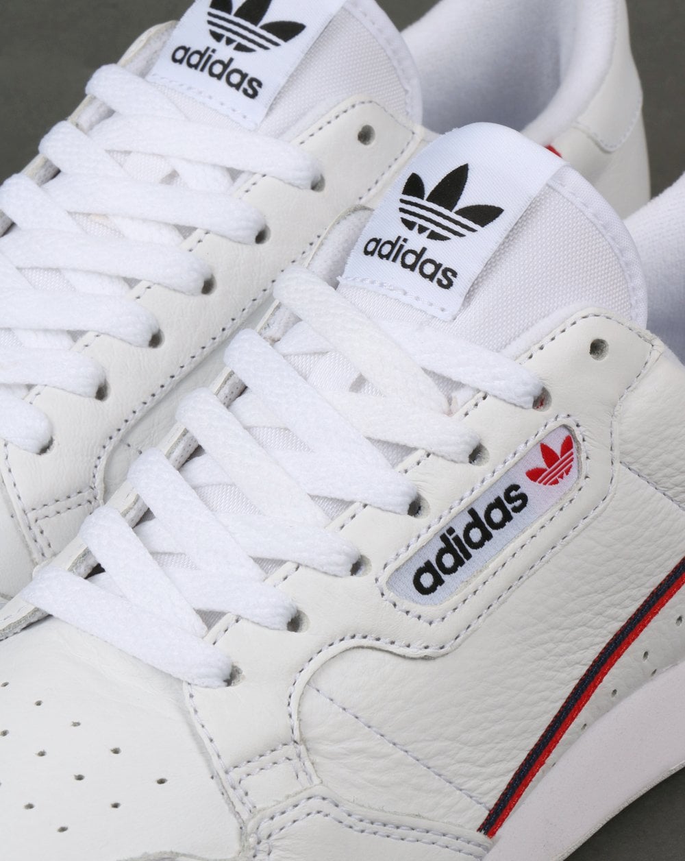 Adidas Continental 80 Sneakers Weiß/Rot/Marineblau