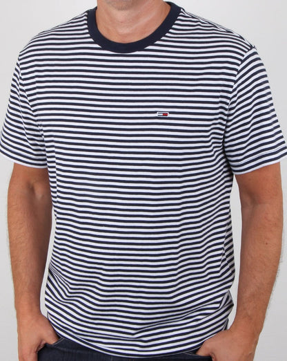 Tommy Hilfiger Stripe Tee Marineblau