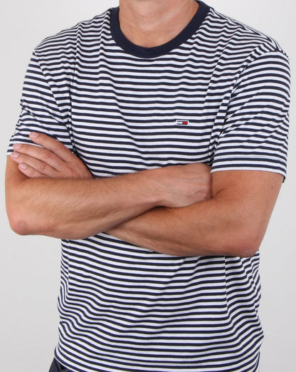 Tommy Hilfiger Stripe Tee Marineblau