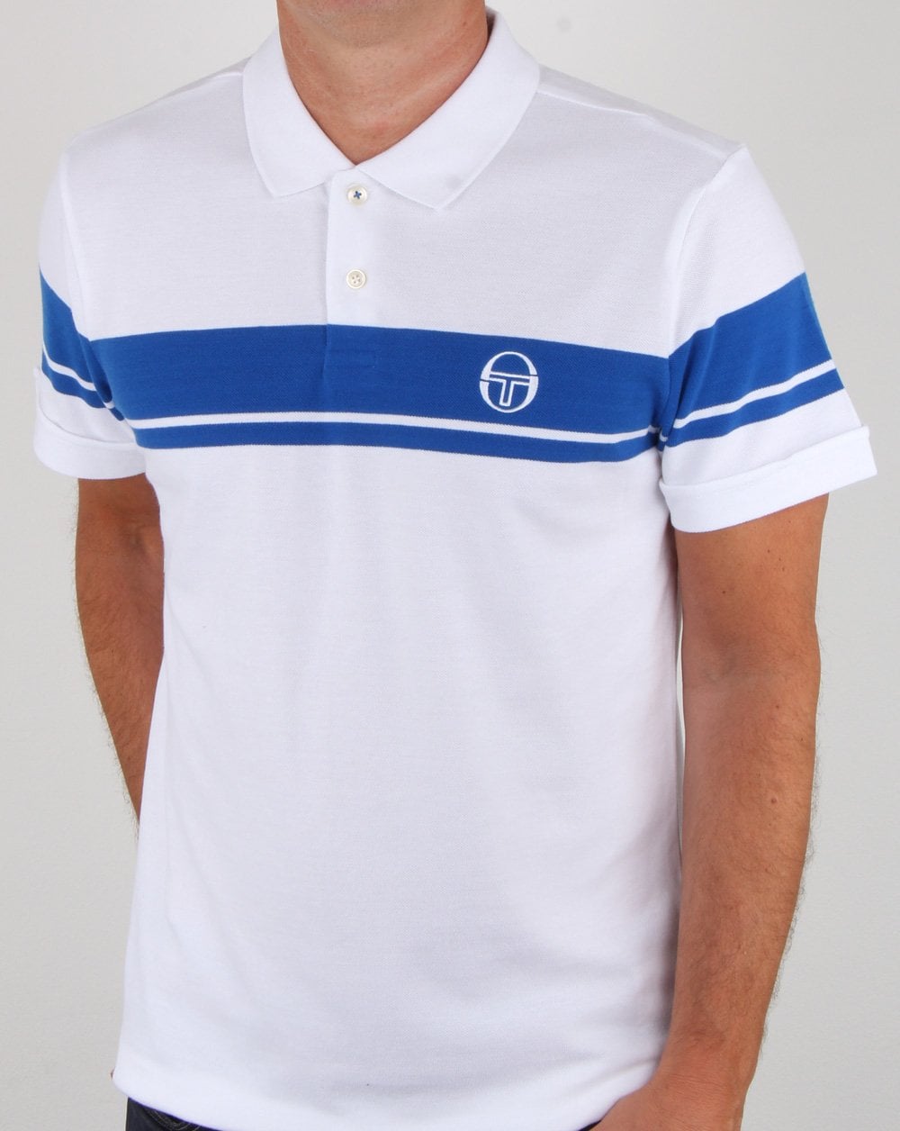 Sergio Tacchini Young Line Poloshirt Weiß/Royal