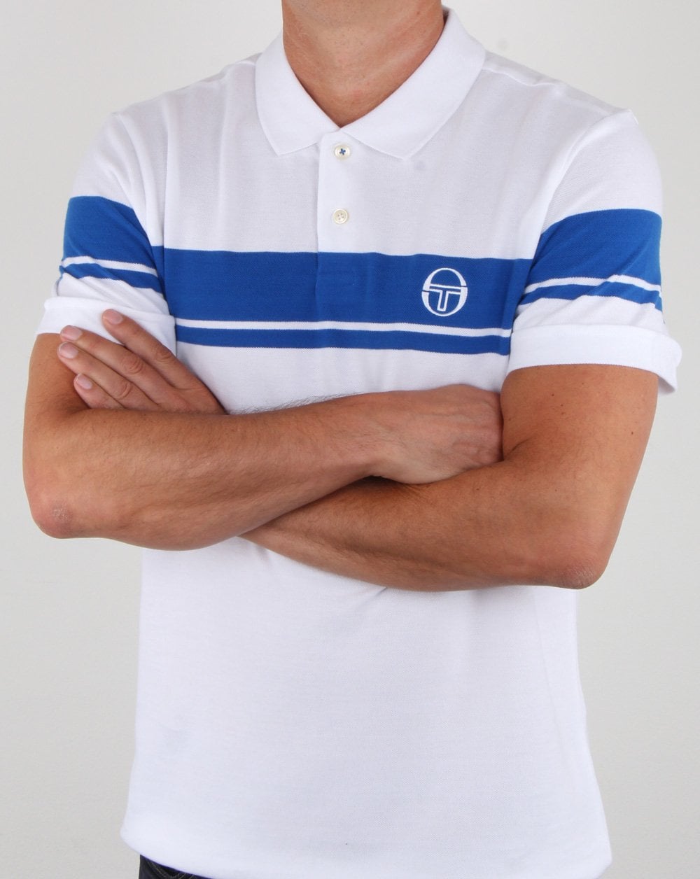 Sergio Tacchini Young Line Poloshirt Weiß/Royal