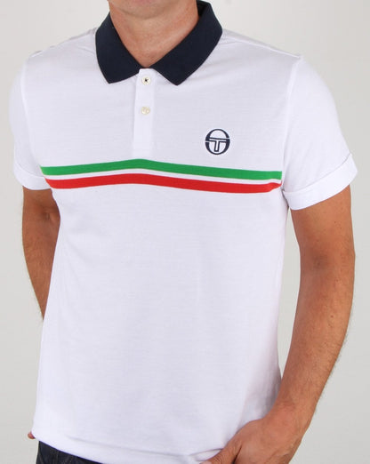 Sergio Tacchini Supermac Poloshirt Weiß/Grün/Rot