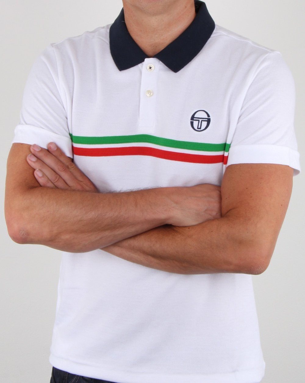 Sergio Tacchini Supermac Poloshirt Weiß/Grün/Rot
