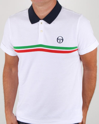 Sergio Tacchini Supermac Poloshirt Weiß/Grün/Rot