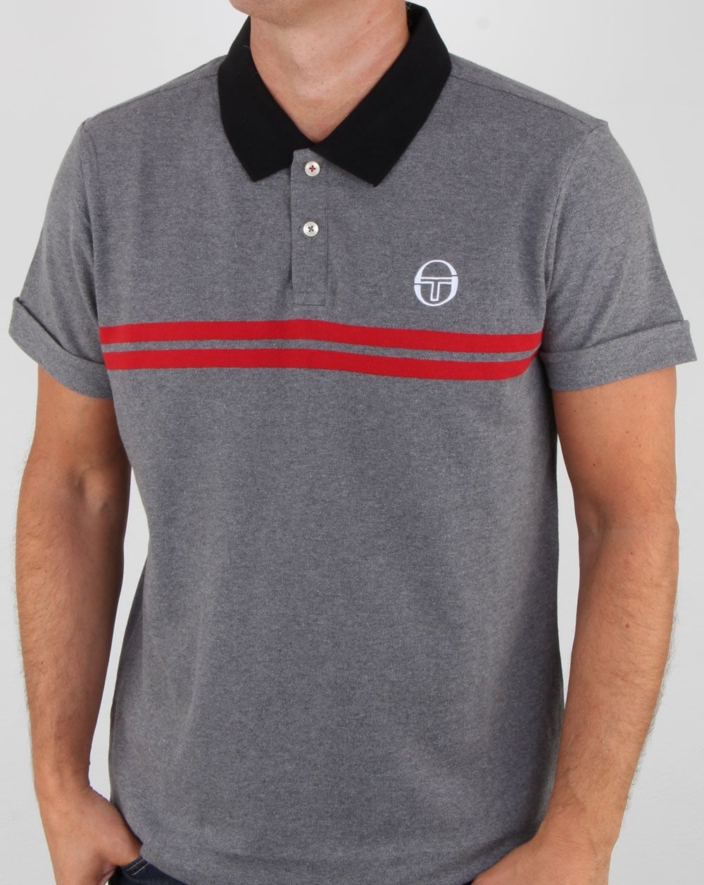 Sergio Tacchini Supermac Poloshirt Grau Melange