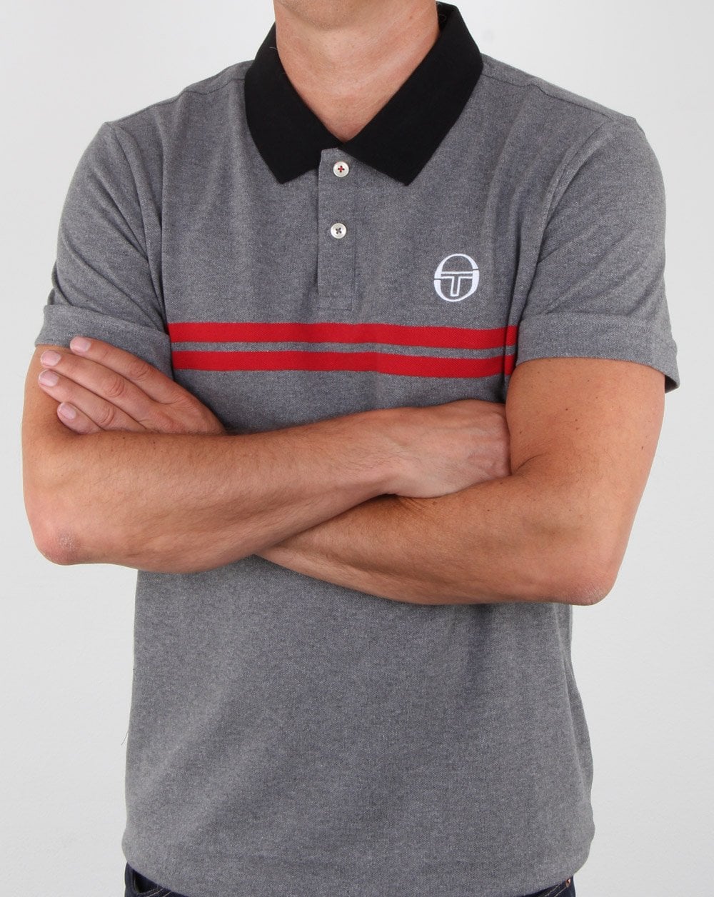 Sergio Tacchini Supermac Poloshirt Grau Melange