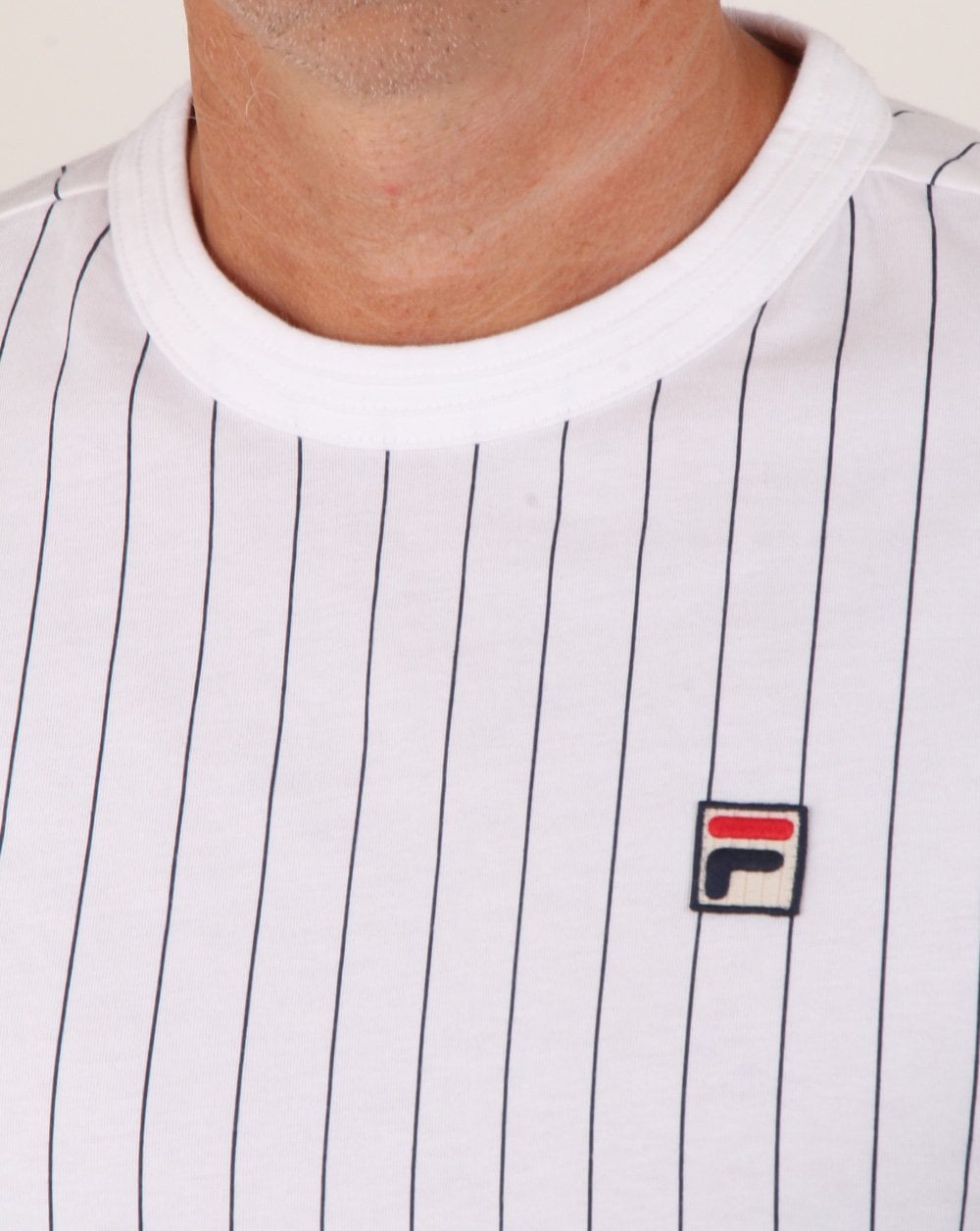 Fila Vintage Pinstripe T Shirt White