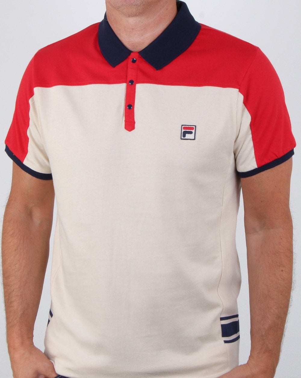 Fila Vintage Vilas Poloshirt Chinesisches Rot