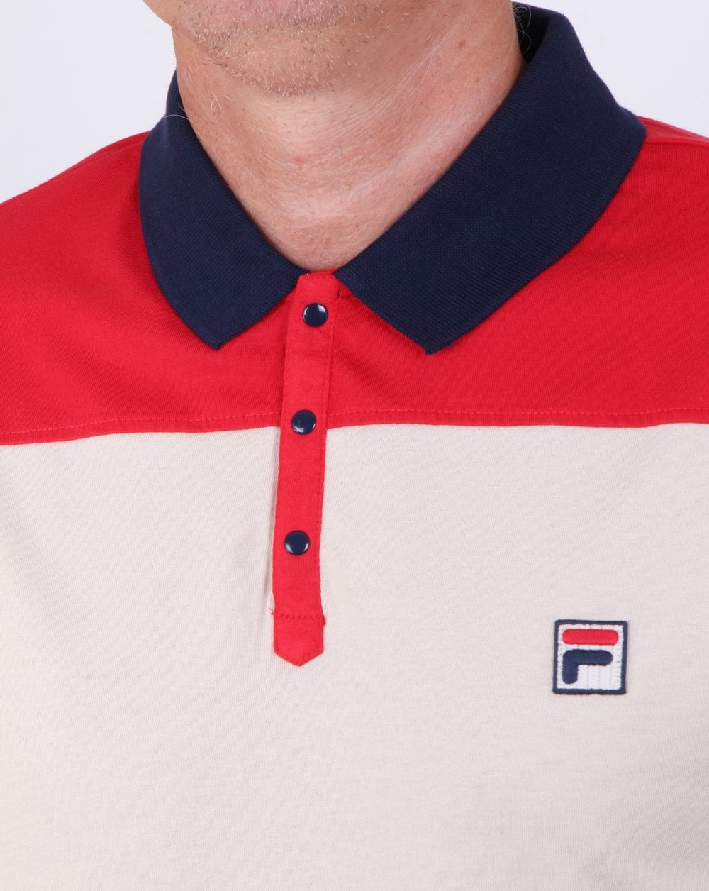 Fila Vintage Vilas Polo Shirt Chinese Red