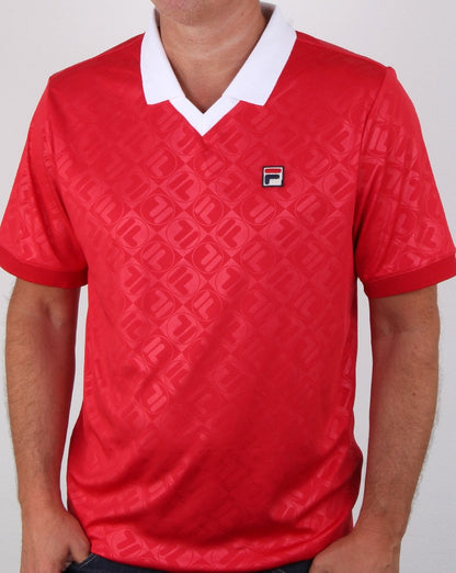 Fila Vintage Retro Fußballtrikot Rot/Weiß