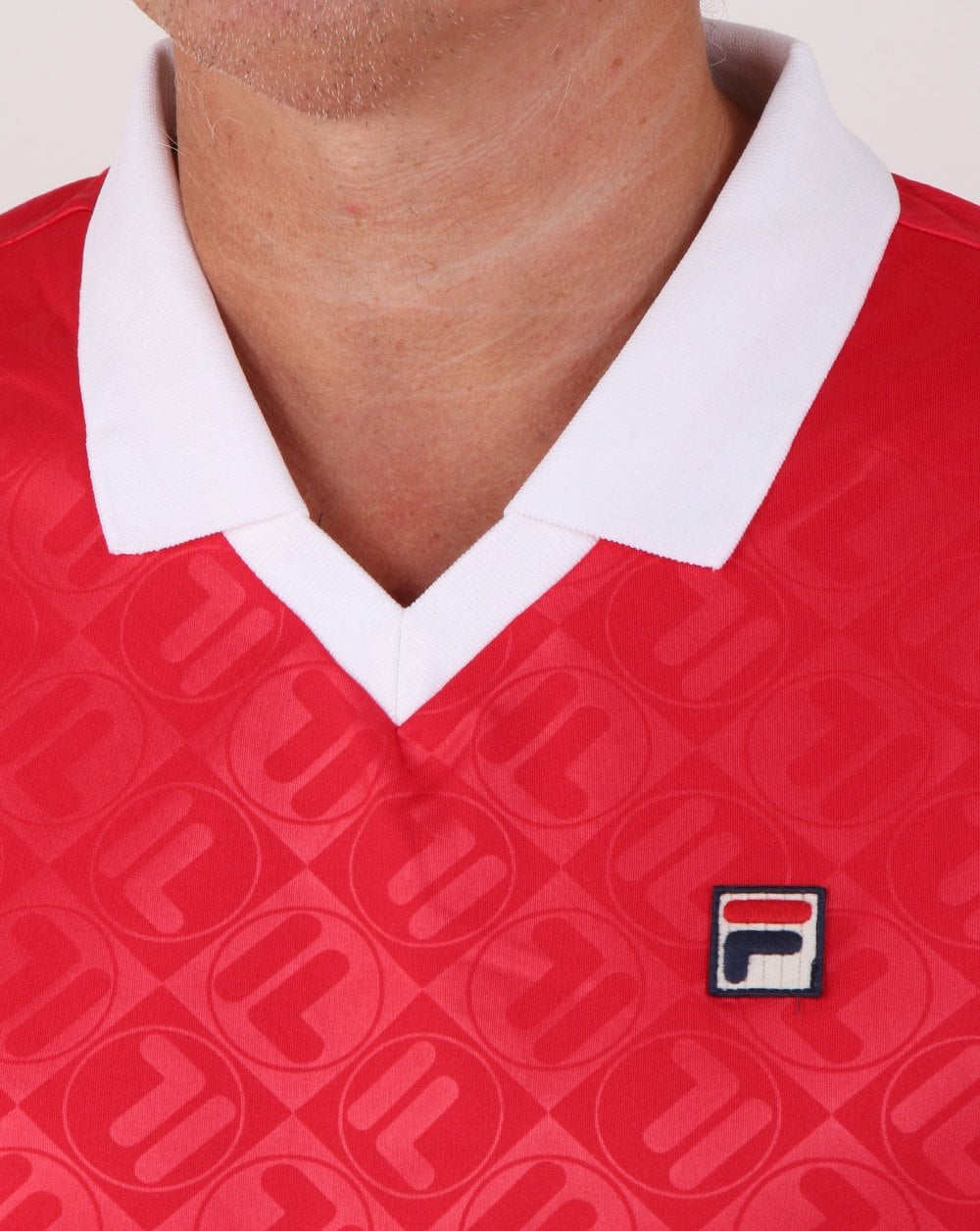 Fila Vintage Retro Fußballtrikot Rot/Weiß