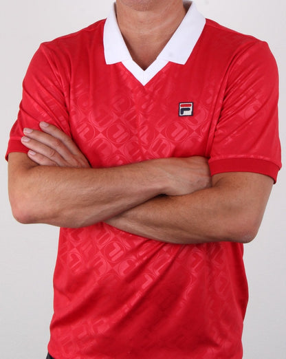 Fila Vintage Retro Fußballtrikot Rot/Weiß