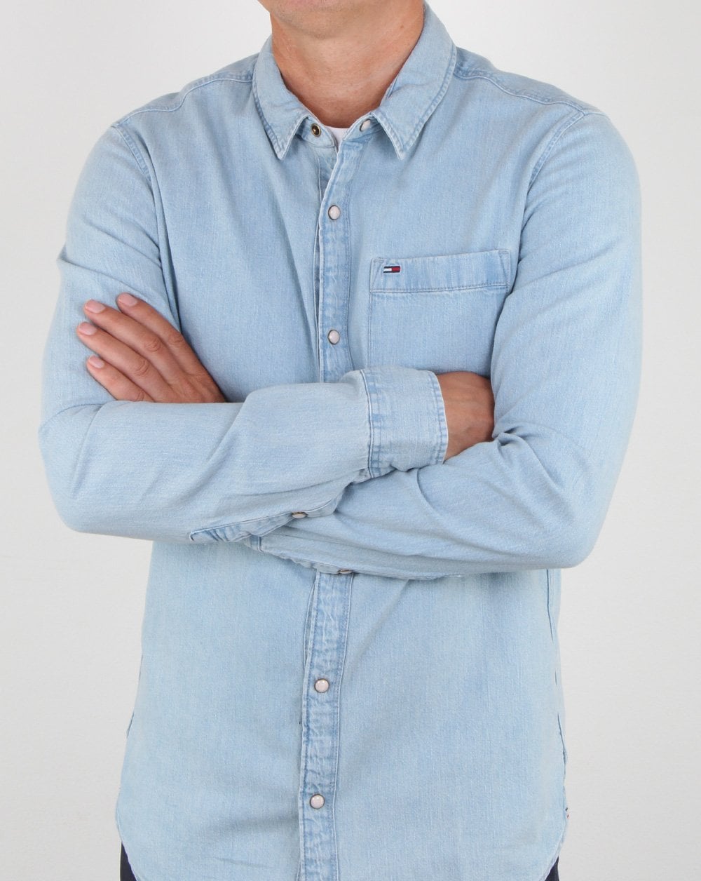 Tommy Hilfiger Klassisches Jeanshemd Blau