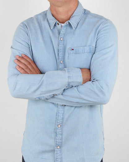 Tommy Hilfiger Klassisches Jeanshemd Blau