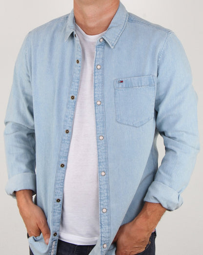 Tommy Hilfiger Klassisches Jeanshemd Blau
