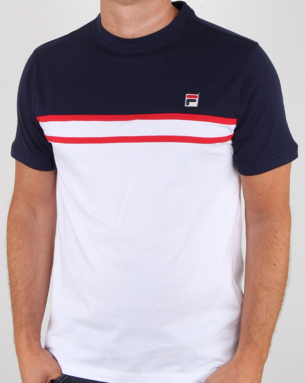 Fila Vintage Baldi T-Shirt Marineblau/Weiß
