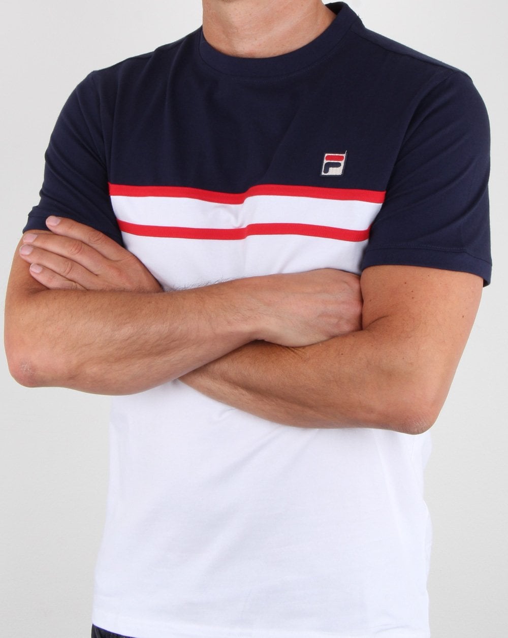 Fila Vintage Baldi T-Shirt Marineblau/Weiß