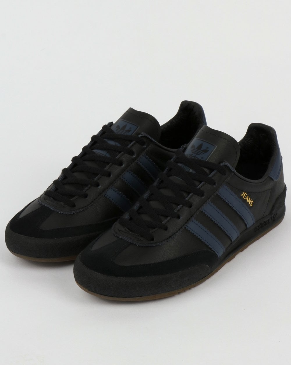 Adidas Jeans Leather Trainers Black leather