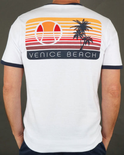 Ellesse – Venice – Weißes T-Shirt mit Rückenprint